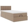 VidaXL Lit ottoman et matelas cappuccino 80x200 cm similicuir