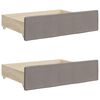 vidaXL Lit de jour avec gigogne et tiroirs sans matelas taupe 90x200cm
