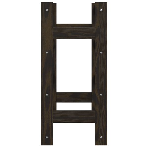 vidaXL Casier à bouteilles pour 16 bouteilles noir bois pin solide