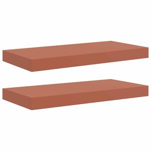 vidaXL &Eacute;tag&egrave;re Murale 2 pc Rouge 50 x 23,5 x 3,8 cm Bois d'ing&eacute;nierie