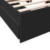 vidaXL Cadre de lit avec tiroirs sans matelas noir 120x190 cm
