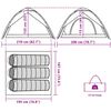 vidaXL Tente de camping à dôme 3 personnes vert libération rapide