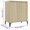 vidaXL Buffet chêne sonoma 60x35x70 cm bois d'ingénierie