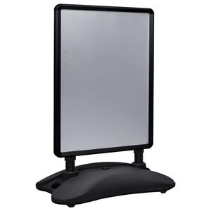 vidaXL Support d'affiche A1 à base d'eau Noir Alliage d'aluminium