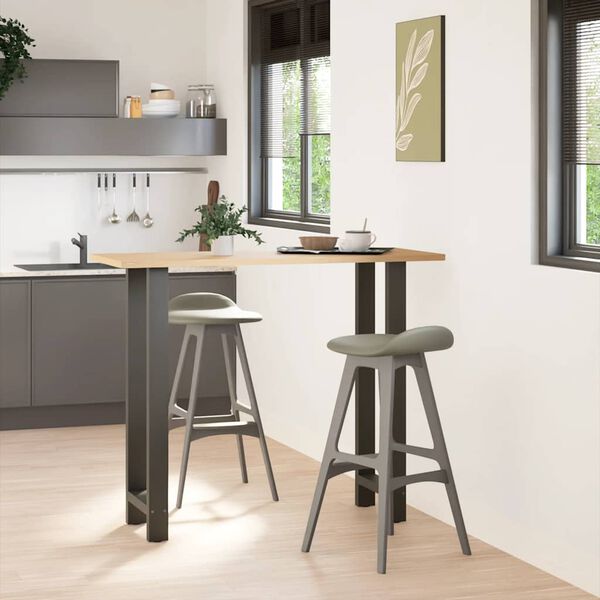 vidaXL Pieds de table de bar Anthracite 2 pi&egrave;ces 50 x (110-111) cm Acier