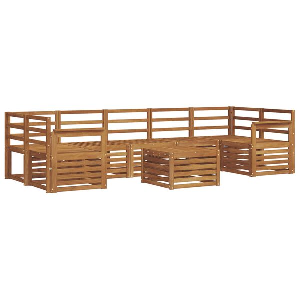 vidaXL Ensembles de canap&eacute;s 8 pcs Naturel Bois d'Acacia Massif