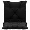 vidaXL Coussins de chaise pivotante lot de 2 Noir 50 cm Tissu