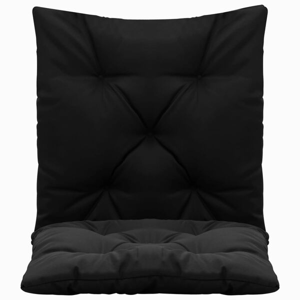 vidaXL Coussins de chaise pivotante lot de 2 Noir 50 cm Tissu