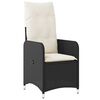vidaXL Ensemble de salle à manger pour jardin 5 pcs Noir Poly rotin
