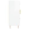 vidaXL Buffet Blanc brillant 69,5x34x90 cm Bois d'ing&eacute;nierie