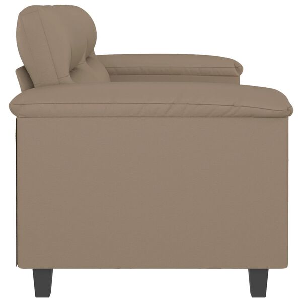 vidaXL Canap&eacute; &agrave; 2 places Cappuccino 120 cm Similicuir