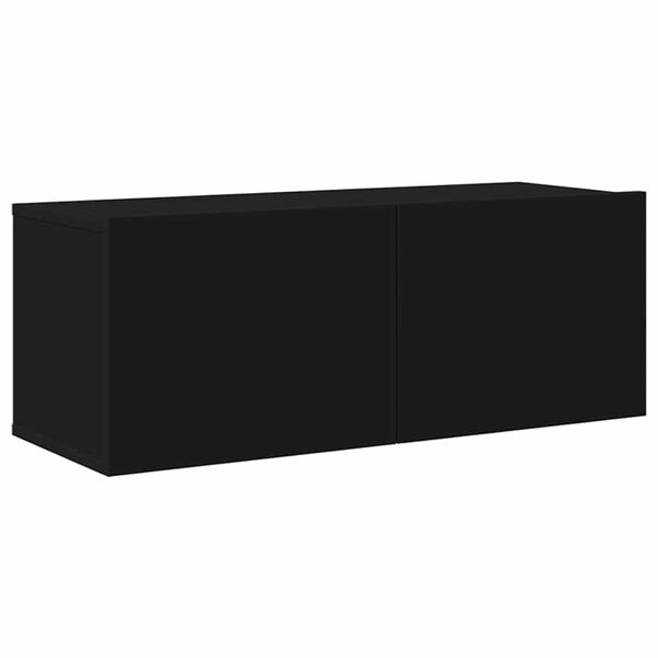 vidaXL Ensemble de meuble TV 6 pcs Noir Bois d'ing&eacute;nierie