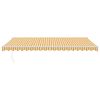 vidaXL Auvent r&eacute;tractable automatique jaune et blanc 5x3 m