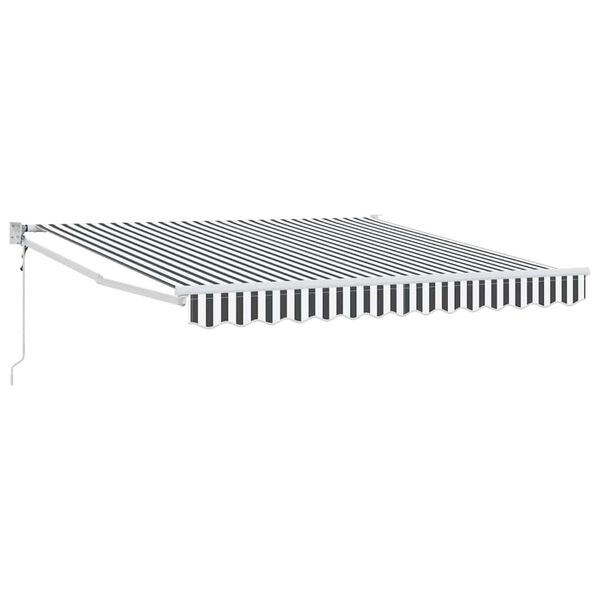 vidaXL Auvent r&eacute;tractable anthracite/blanc 3x2,5 m tissu et aluminium