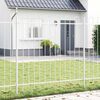 vidaXL Cl&ocirc;ture de jardin 3 pcs Gris 5,1 x 1,2 m Acier rev&ecirc;tu de poudre