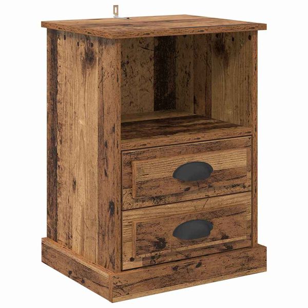 vidaXL Cabinet de chevet Bois ancien 36 x 43 x 60 cm Bois d'ing&eacute;nierie
