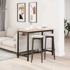 vidaXL table Naturel 100 x 50 x 77 cm Bois d'ing&eacute;nierie et acier