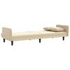 vidaXL Canap&eacute;-lit avec porte-gobelets cr&egrave;me tissu