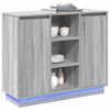 vidaXL Buffet LED Gris Sonoma 90 x 32 x 75 cm Bois d'ing&eacute;nierie