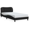 vidaXL Cadre de lit sans matelas Hvar noir 100x203 cm similicuir