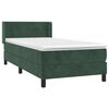 vidaXL Sommier &agrave; lattes de lit avec matelas Vert fonc&eacute; 90x200 cm