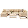 vidaXL Salon de jardin 8 pcs bois de pin massif