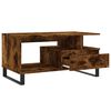 vidaXL Table basse Chêne fumé 90x49x45 cm Bois d'ingénierie