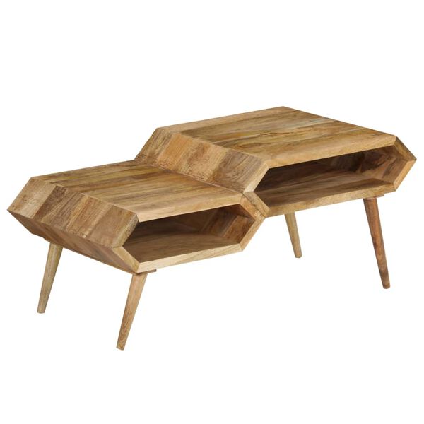 vidaXL Table basse Bois de manguier massif 104x50x45 cm