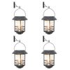 vidaXL Lanternes murales solaires d'ext&eacute;rieur 4 pcs blanc chaud