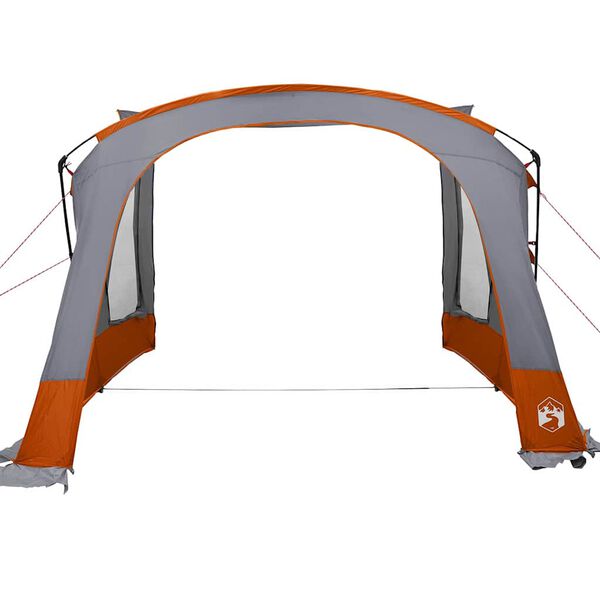 vidaXL Tente Caravane avec toit Gris et orange 410 x 275 x 245 cm