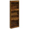 vidaXL Armoire &agrave; chaussures Ch&ecirc;ne fum&eacute; 59x17x169 cm Bois d'ing&eacute;nierie