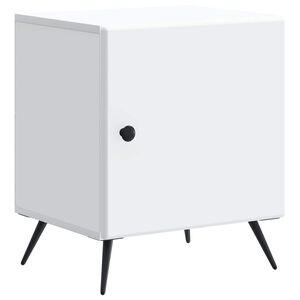 vidaXL Cabinet de chevet Blanc 43 x 34,5 x 50 cm Bois d'ing&eacute;nierie