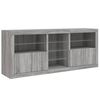 vidaXL Buffet avec lumi&egrave;res LED sonoma gris 181,5x37x67 cm