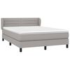 vidaXL Sommier &agrave; lattes de lit avec matelas Gris clair 140x200cm Tissu