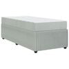 vidaXL Cadre de lit avec matelas Gris clair 100 x 200 cm tissu