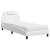 vidaXL Lit Viana avec matelas blanc 90x200 cm similicuir
