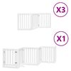 vidaXL Barri&egrave;re pour chien porte pliable 15 panneaux bois de peuplier