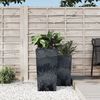 vidaXL Jardini&egrave;re et int&eacute;rieur amovible anthracite 21/49L aspect b&eacute;ton