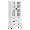 vidaXL Buffet VIKEN blanc 80x40x190 cm bois massif de pin