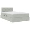 vidaXL Lit de Rangement avec matelas Gris clair 120 x 190 cm Velours