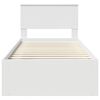 vidaXL Cadre de lit avec t&ecirc;te de lit Blanc 90 x 190 cm Pin massif