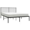 vidaXL Cadre de lit m&eacute;tal sans matelas avec t&ecirc;te de lit noir 140x190cm