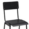 vidaXL Chaises de bar lot de 4 noir contreplaqué solide et acier