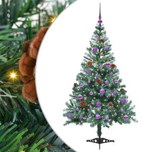vidaXL Sapin de No&euml;l artificiel avec 150 LED Vert 150 cm PVC et Acier