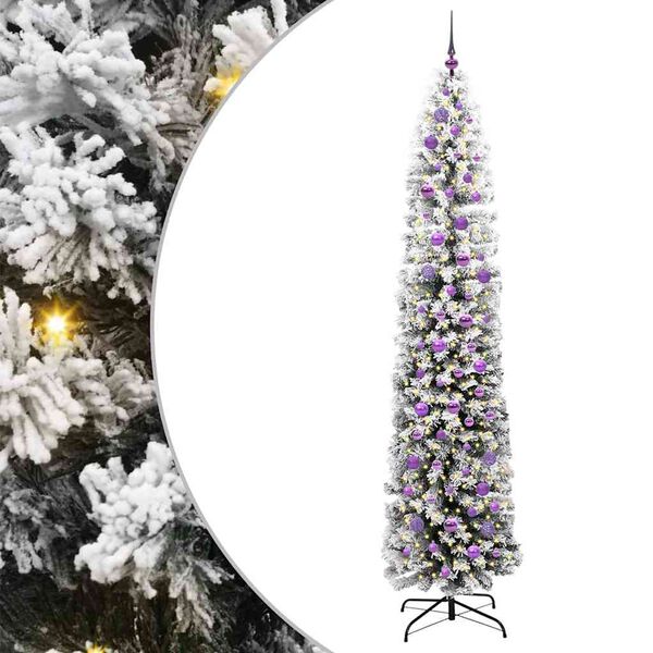 vidaXL Sapin de No&euml;l artificiel Vert 240 cm PVC et acier et plastique