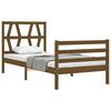 vidaXL Cadre de lit sans matelas marron miel bois massif