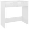 vidaXL Bureau Blanc brillant 80x40x75 cm Agglom&eacute;r&eacute;