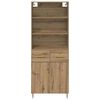 vidaXL Haut Armoire avec tiroir Ch&ecirc;ne artisanal 69,5 x 34 x 180 cm