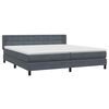vidaXL Sommier &agrave; lattes de lit et matelas gris fonc&eacute; 180x210cm velours