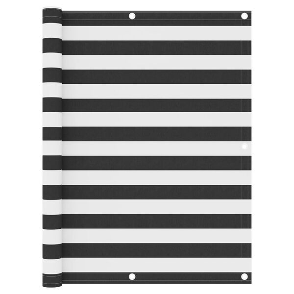 vidaXL Écran de balcon Anthracite et blanc 120x500 cm Tissu Oxford
